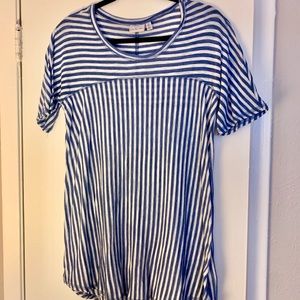 Blue striped shirt